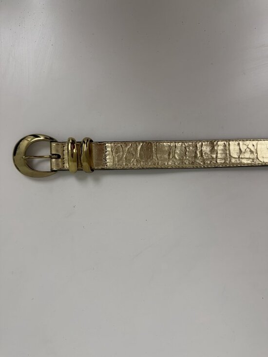 r. olivieri designs Women\'s vintage gold Genuine Leather Belt 90s Y2K main image 6